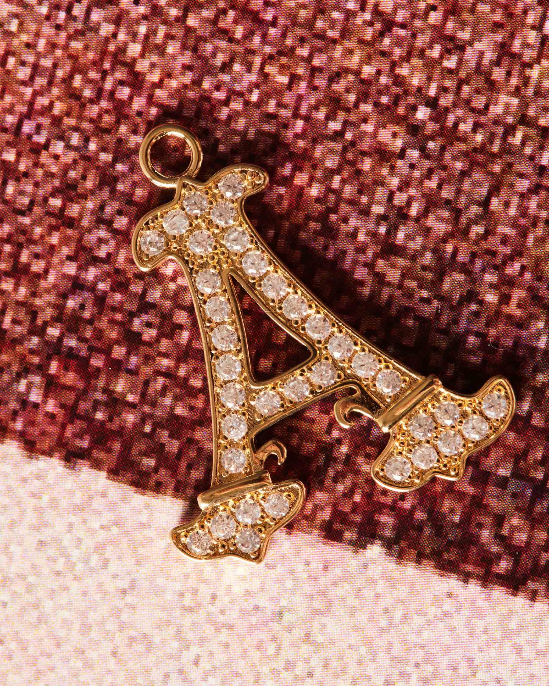 Vintage Charm Letter A