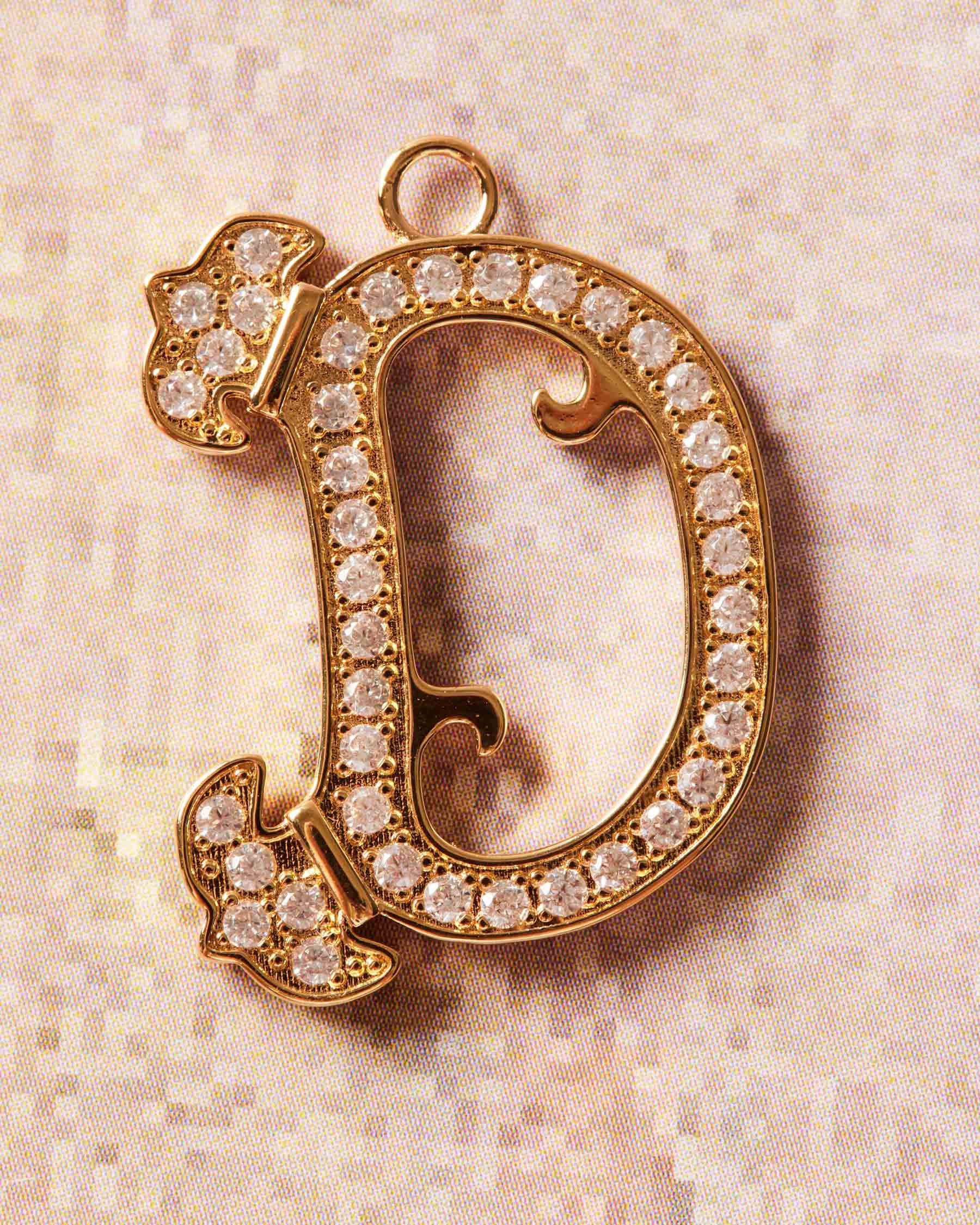 Vintage Charm Letter D