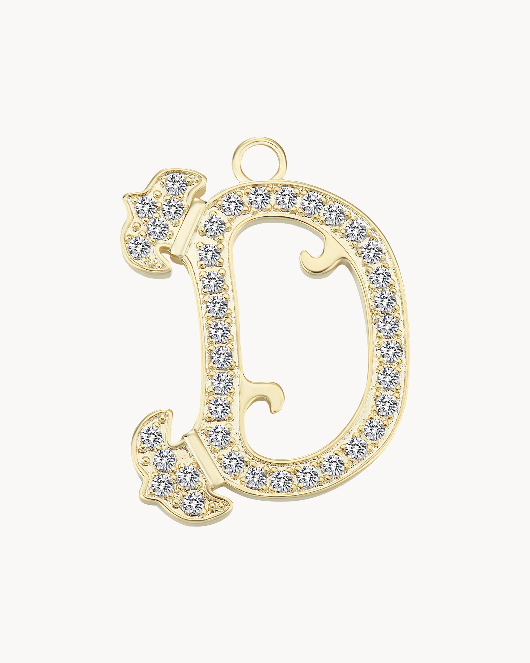 Vintage Charm Letter D