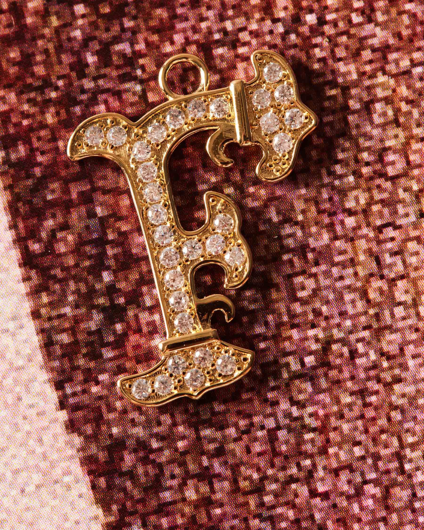 Vintage Charm Letter F