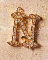 Charm Vintage Letra N