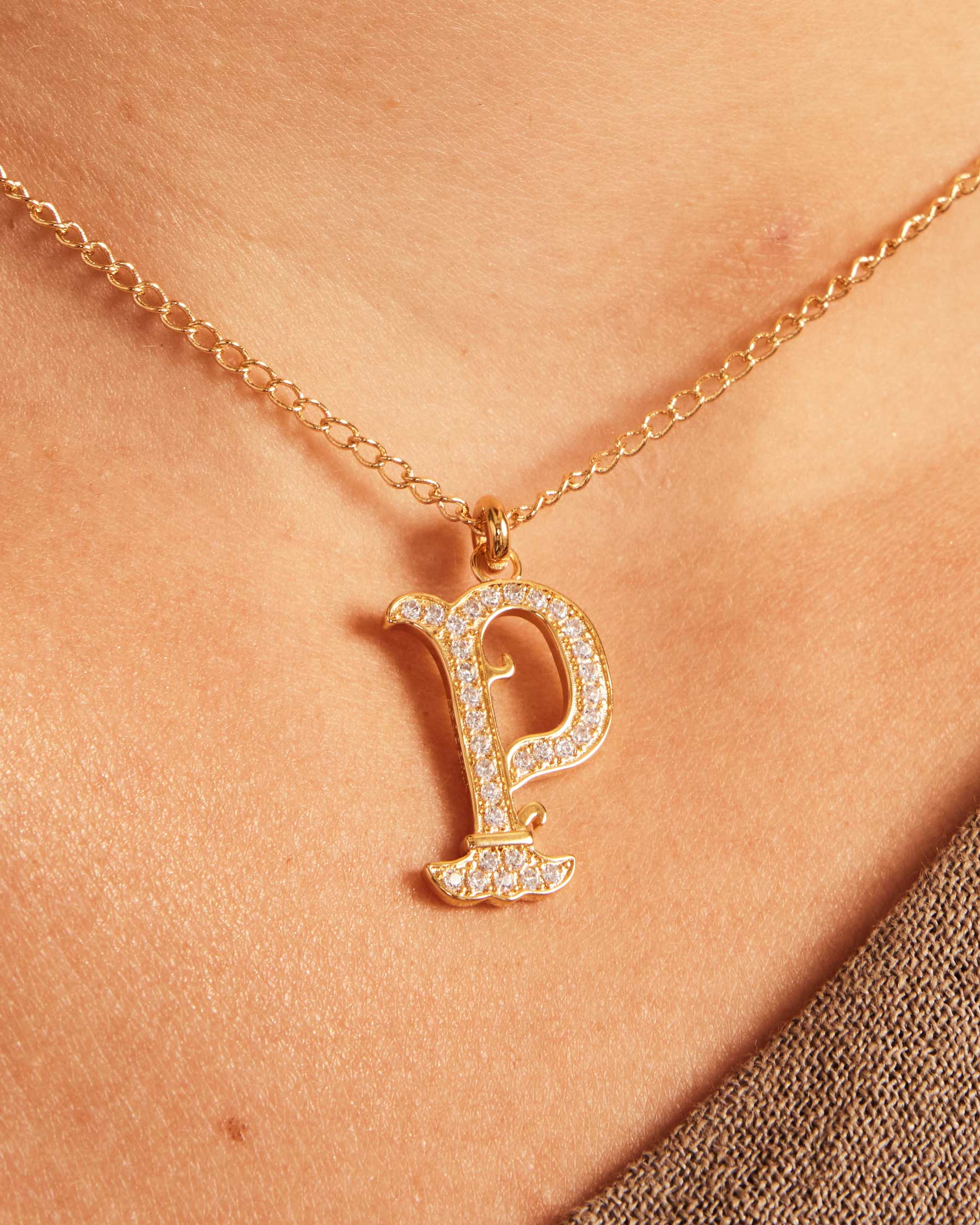 Vintage Charm Letter P