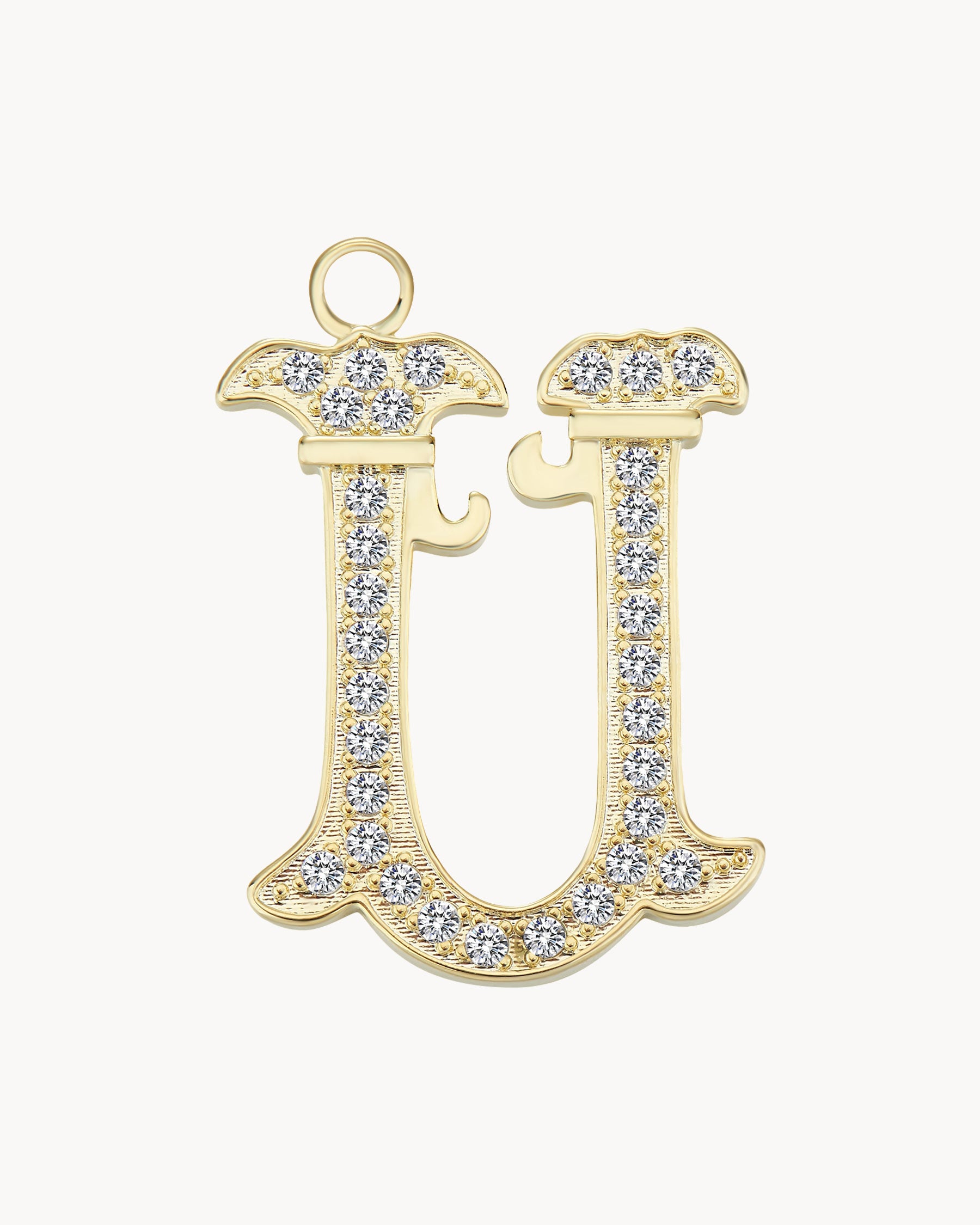 Vintage Charm Letter U