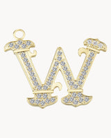 Vintage Charm Letter W