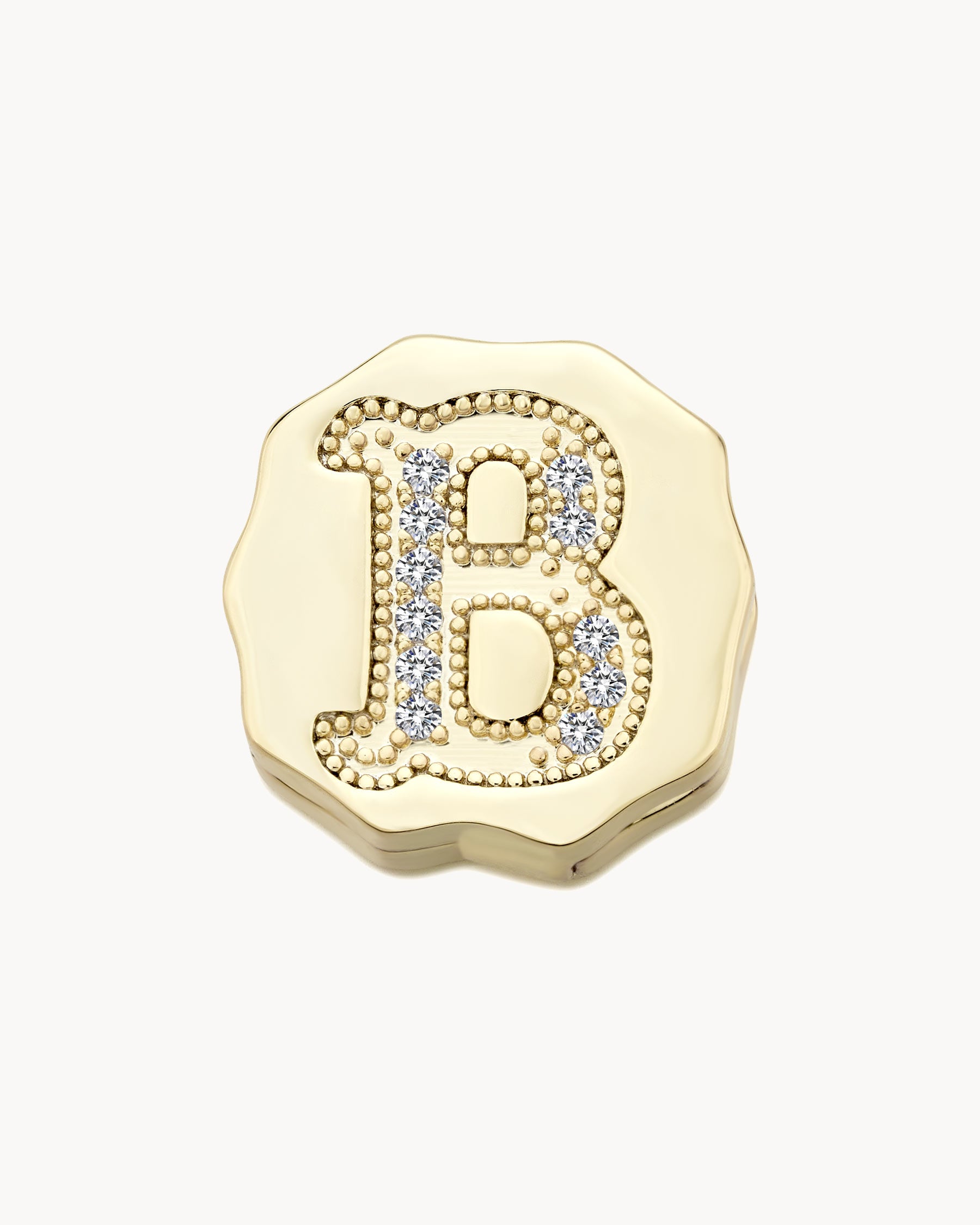 Charm Clip Bubble Vintage Letter B