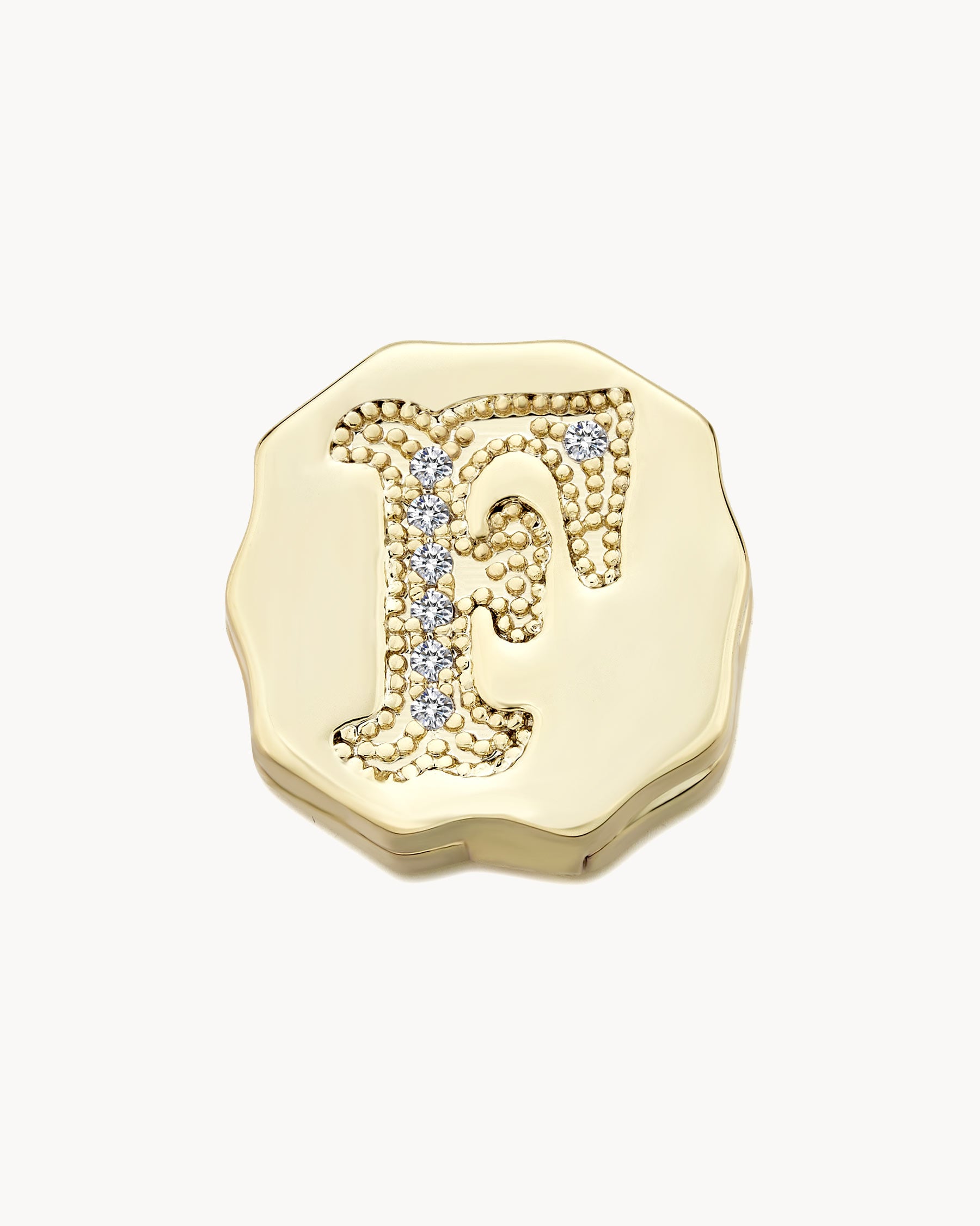 Charm Clip Bubble Vintage Letter F