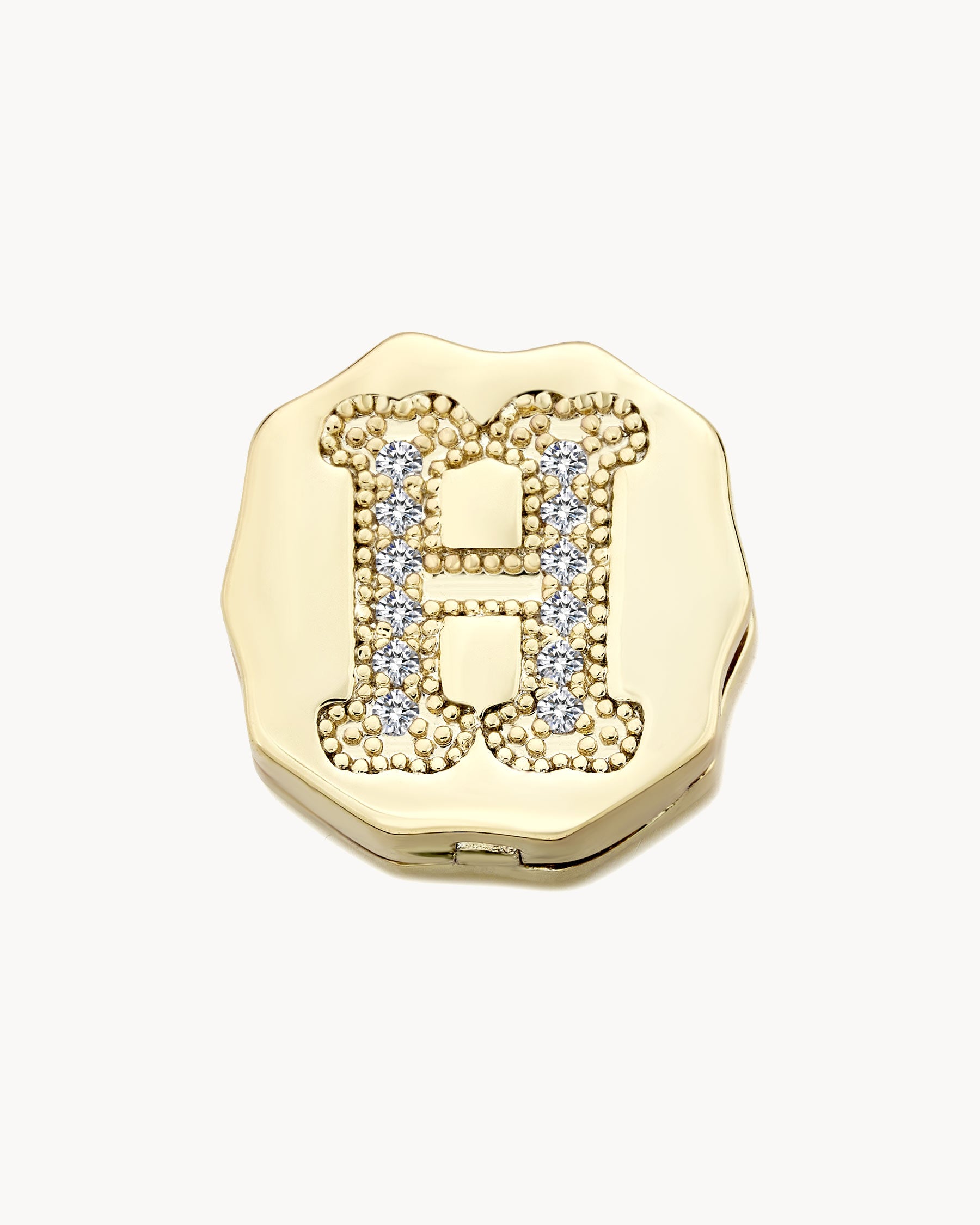 Charm Clip Bubble Vintage Letter H