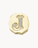 Charm Clip Bubble Vintage Letter J