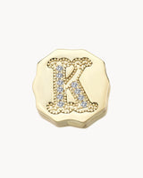 Charm Clip Bubble Vintage Letter K