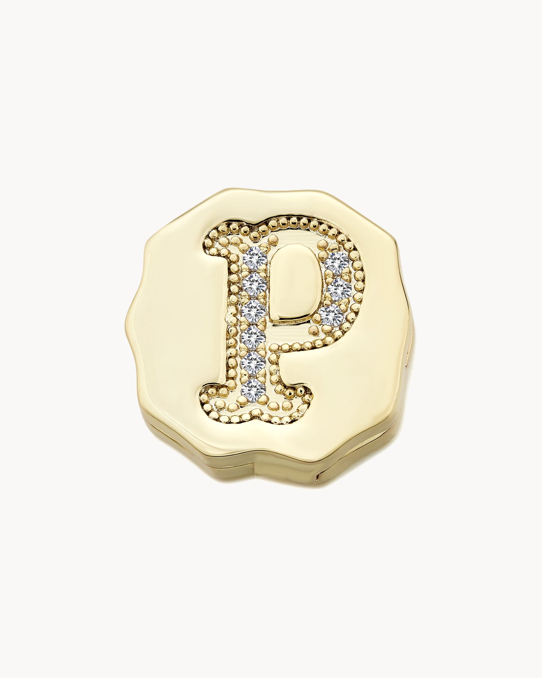 Charm Clip Bubble Vintage Letter P