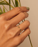 Forever Open Ring - 9K Solid Gold - Tsavorite