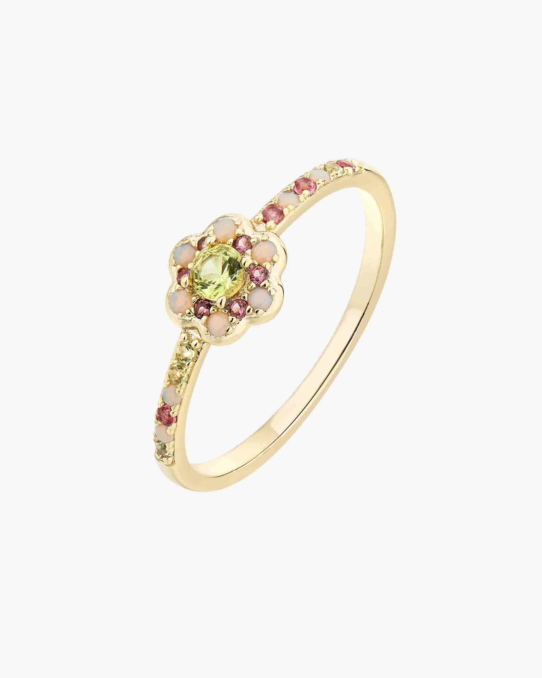 Multicolor Vine Flower Ring