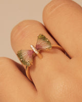 Mariposa Forever Ring | 18k Solid Gold | Diamonds | Multicolor Tourmaline