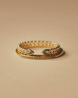 Forever Open Ring - 9K Solid Gold - Tsavorite