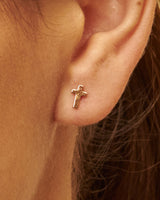 Mini Cross Earrings