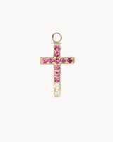 Charm Cruz Oro Macizo 18K Forever | Diamantes | Zafiro | Rubi