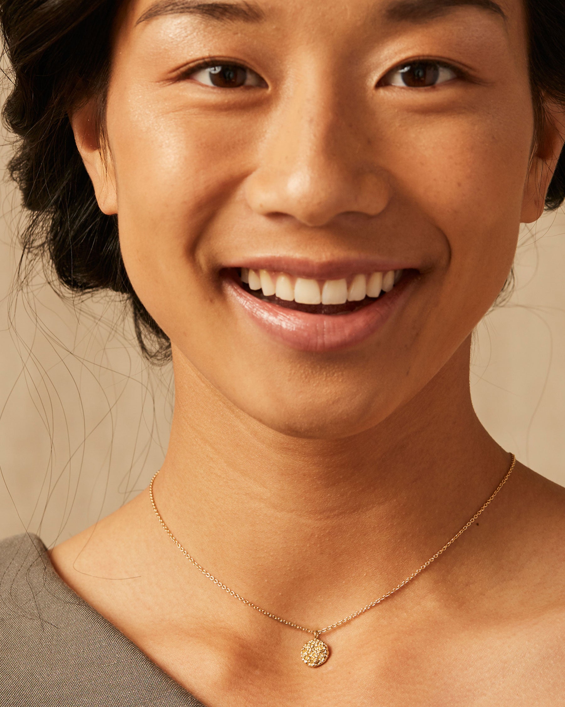 Sand Dust Circle Necklace