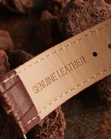 Men's Leather Strap Brown Coffee | The Gray Box