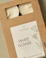 Pack White Flower Candles | Vegetable Wax | The Gray Box