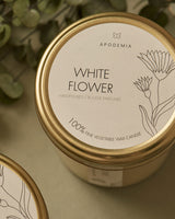 White Flower Candle - Vegetable Wax