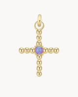 Opal Cross Charm