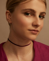 Burgundy Velvet Ribbon Choker