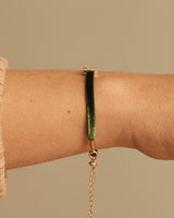 Emerald Velvet Ribbon Bracelet