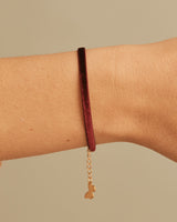 Velvet Ribbon Bracelet Burgundy