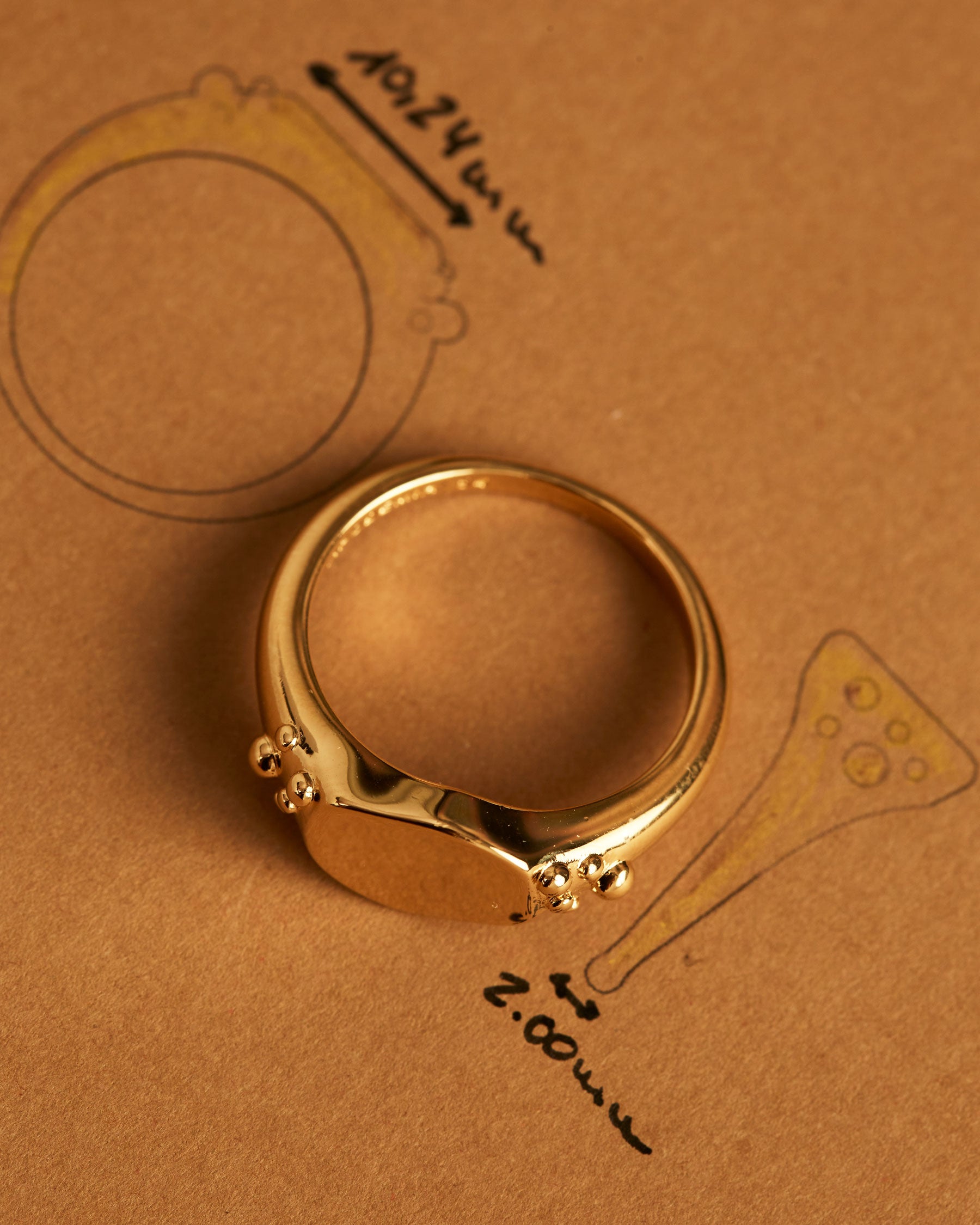 Sand Dust Signet Ring